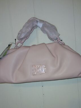 Badgley Mischka Women's Pink Soft Dumpling Bag with Chain Handle